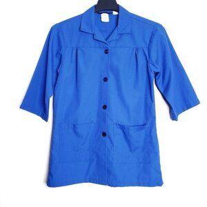 Vintage Topps Blue Smock Counter Coat Women's Size Medium